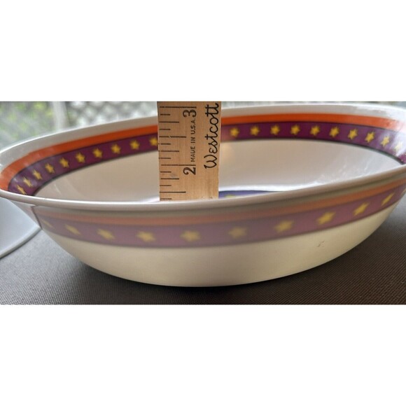 Vintage Halloween Candy Bowls Melamine Mario Lot of 2 Dracula Frankenstein 10" - Picture 4 of 14